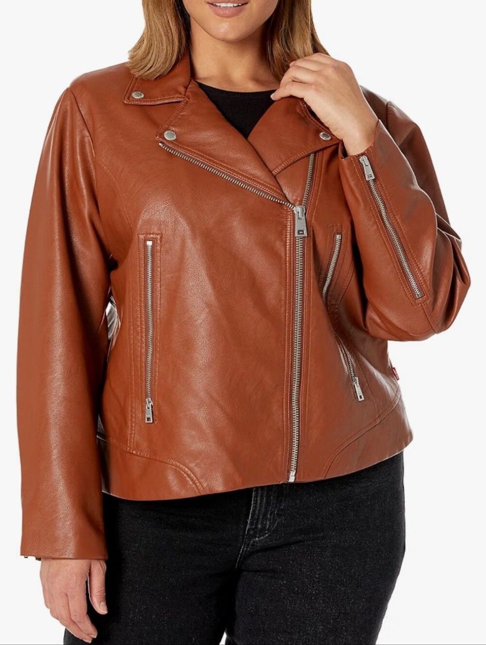 Levi's Womens Faux Leather Asymmetrical Moto Jacket
